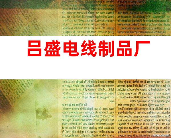 吕盛电线制品厂